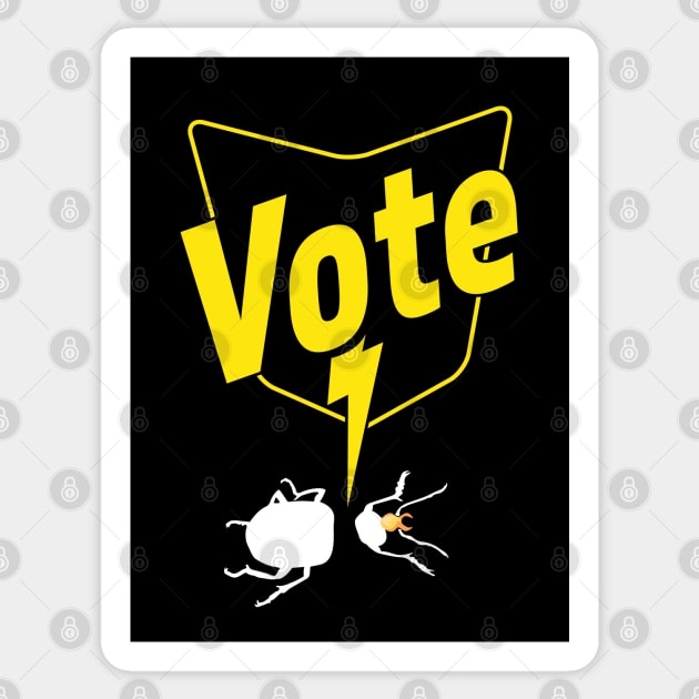 Know Your Parasites Vote Bug Spray Sticker by OrangeMonkeyArt